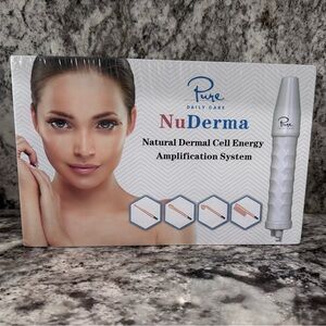 NWT-Pure Daily Care NuDerma Handheld Skin Therapy Wand- White sealed in box.
